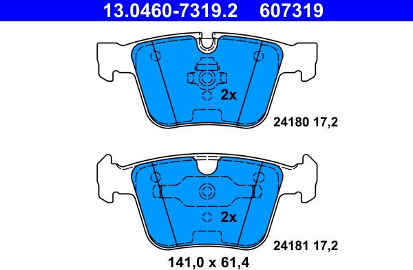 ATE 13.0460-7319.2 - Set placute frana,frana disc aaoparts.ro