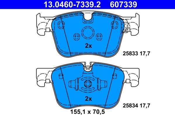 ATE 13.0460-7339.2 - Set placute frana,frana disc aaoparts.ro