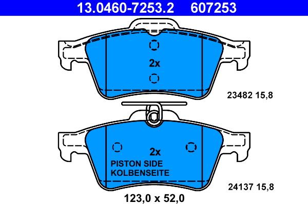 ATE 13.0460-7253.2 - Set placute frana,frana disc aaoparts.ro