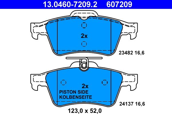 ATE 13.0460-7209.2 - Set placute frana,frana disc aaoparts.ro