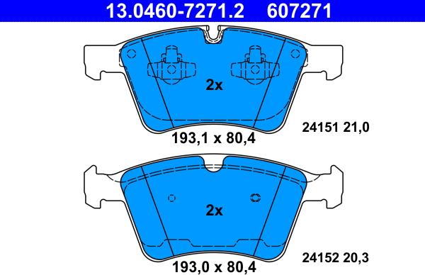 ATE 13.0460-7271.2 - Set placute frana,frana disc aaoparts.ro