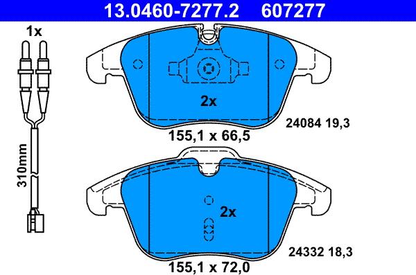 ATE 13.0460-7277.2 - Set placute frana,frana disc aaoparts.ro