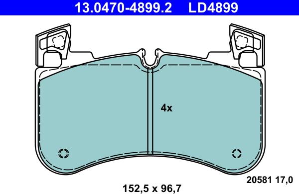 ATE 13.0470-4899.2 - Set placute frana,frana disc aaoparts.ro