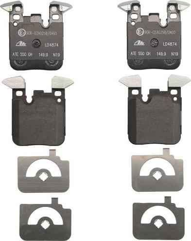 ATE 13.0470-4874.2 - Set placute frana,frana disc aaoparts.ro