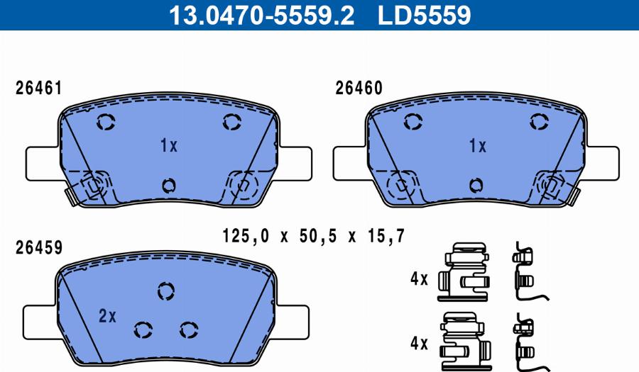 ATE 13.0470-5559.2 - Set placute frana,frana disc aaoparts.ro