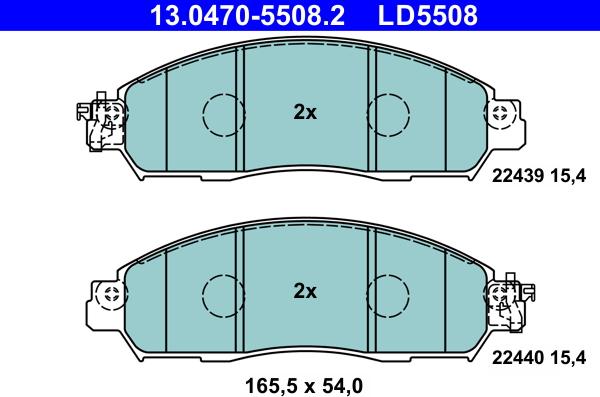 ATE 13.0470-5508.2 - Set placute frana,frana disc aaoparts.ro