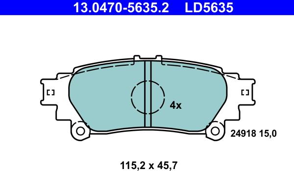 ATE 13.0470-5635.2 - Set placute frana,frana disc aaoparts.ro