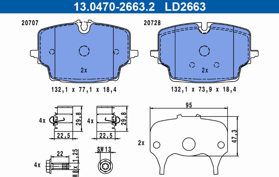 ATE 13.0470-2663.2 - Set placute frana,frana disc aaoparts.ro