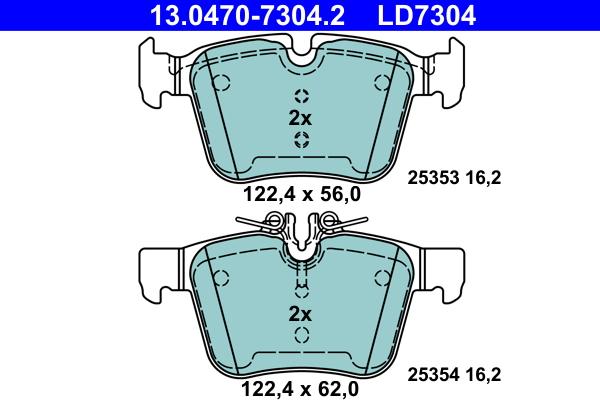 ATE 13.0470-7304.2 - Set placute frana,frana disc aaoparts.ro