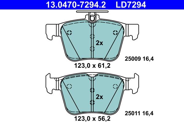 ATE 13.0470-7294.2 - Set placute frana,frana disc aaoparts.ro