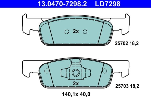 ATE 13.0470-7298.2 - Set placute frana,frana disc aaoparts.ro