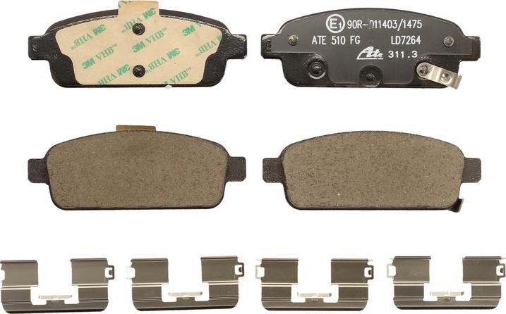 ATE 13.0470-7264.2 - Set placute frana,frana disc aaoparts.ro