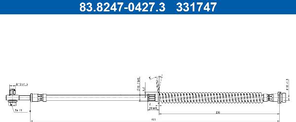 ATE 83.8247-0427.3 - Furtun frana aaoparts.ro