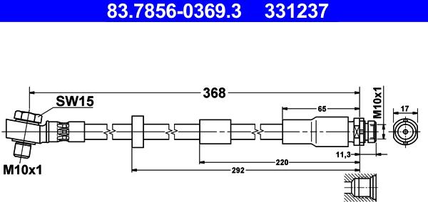 ATE 83.7856-0369.3 - Furtun frana aaoparts.ro