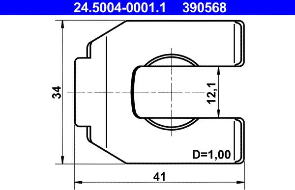 ATE 24.5004-0001.1 - Suport, furtun frana aaoparts.ro