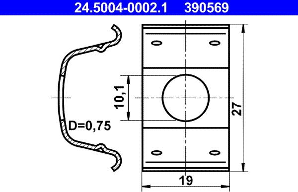 ATE 24.5004-0002.1 - Suport, furtun frana aaoparts.ro