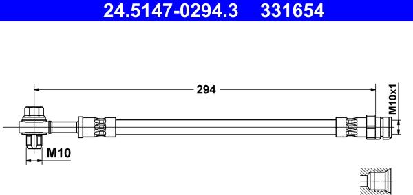 ATE 24.5147-0294.3 - Furtun frana aaoparts.ro