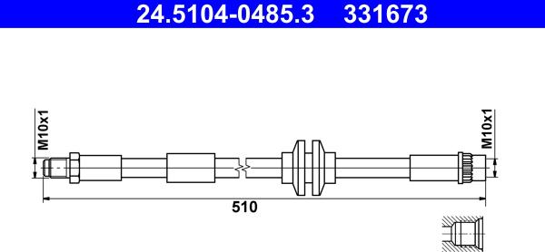 ATE 24.5104-0485.3 - Furtun frana aaoparts.ro