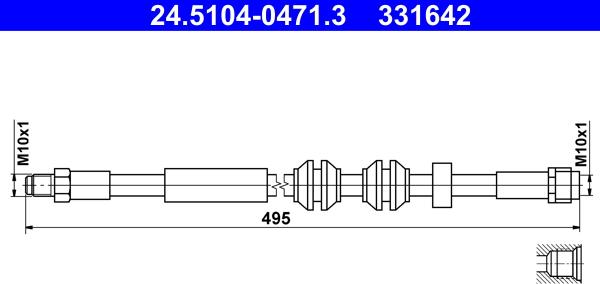ATE 24.5104-0471.3 - Furtun frana aaoparts.ro