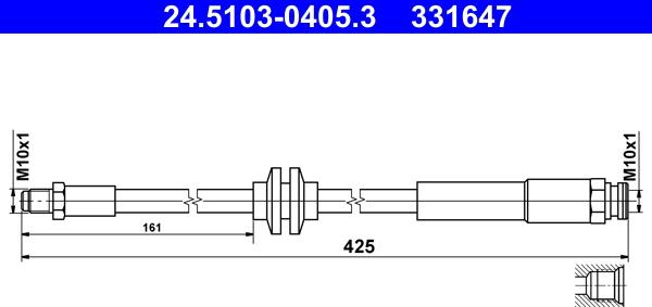 ATE 24.5103-0405.3 - Furtun frana aaoparts.ro