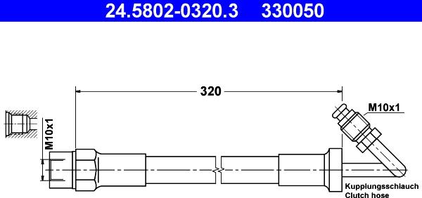 ATE 24.5802-0320.3 - Furtun ambreiaj aaoparts.ro