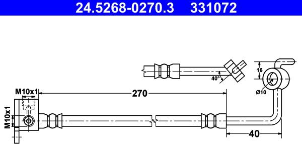 ATE 24.5268-0270.3 - Furtun frana aaoparts.ro
