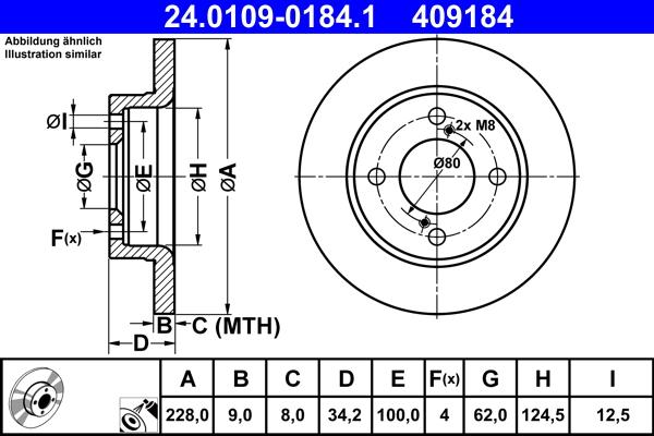 ATE 24.0109-0184.1 - Disc frana aaoparts.ro