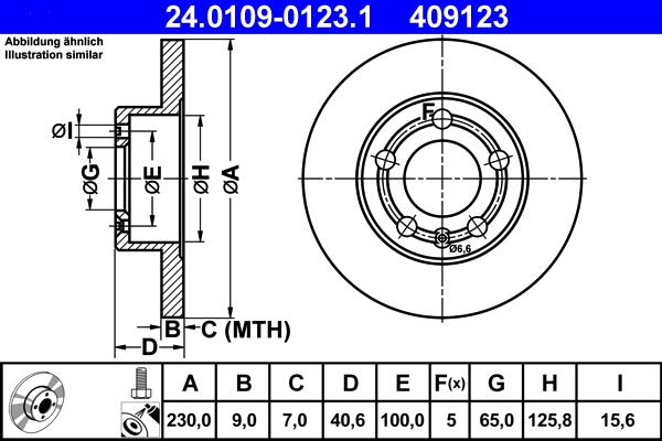 ATE 24.0109-0123.1 - Disc frana aaoparts.ro