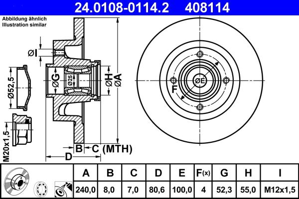 ATE 24.0108-0114.2 - Disc frana aaoparts.ro