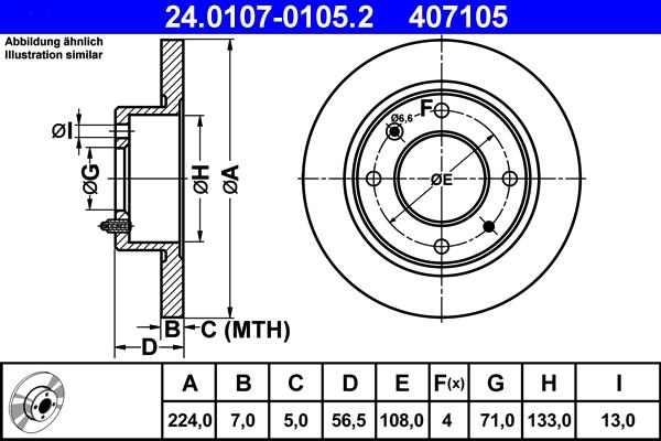 ATE 24.0107-0105.2 - Disc frana aaoparts.ro