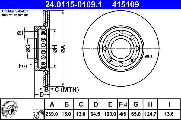 ATE 24.0115-0109.1 - Disc frana aaoparts.ro