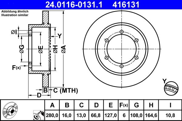 ATE 24.0116-0131.1 - Disc frana aaoparts.ro