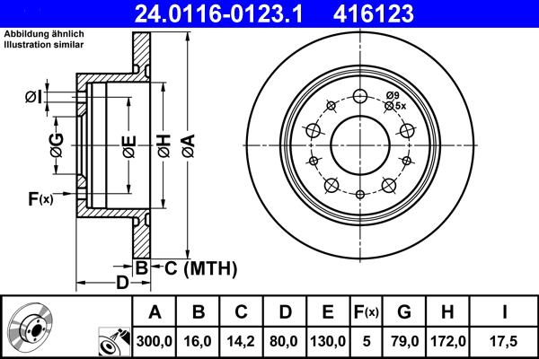 ATE 24.0116-0123.1 - Disc frana aaoparts.ro