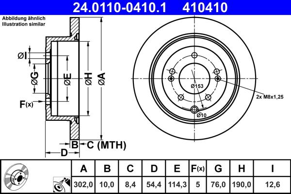 ATE 24.0110-0410.1 - Disc frana aaoparts.ro