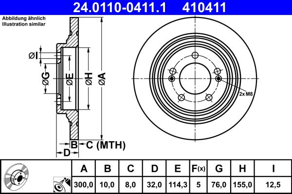 ATE 24.0110-0411.1 - Disc frana aaoparts.ro