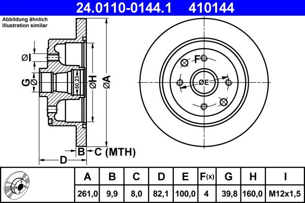 ATE 24.0110-0144.1 - Disc frana aaoparts.ro