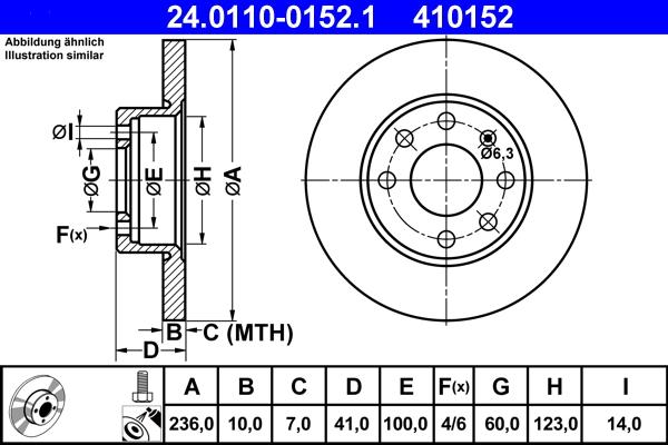 ATE 24.0110-0152.1 - Disc frana aaoparts.ro