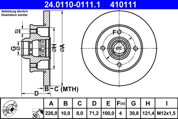 ATE 24.0110-0111.1 - Disc frana aaoparts.ro