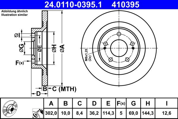 ATE 24.0110-0395.1 - Disc frana aaoparts.ro