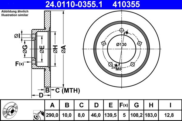 ATE 24.0110-0355.1 - Disc frana aaoparts.ro