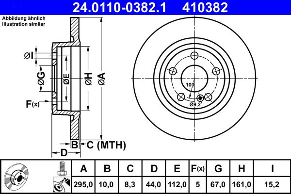 ATE 24.0110-0382.1 - Disc frana aaoparts.ro