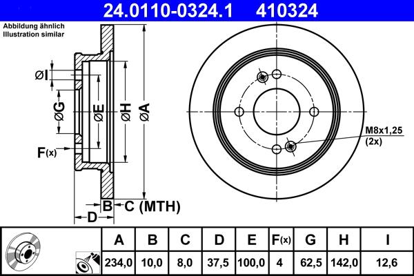 ATE 24.0110-0324.1 - Disc frana aaoparts.ro