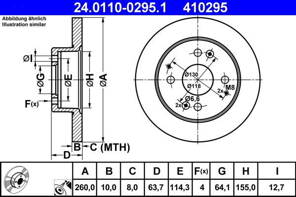 ATE 24.0110-0295.1 - Disc frana aaoparts.ro