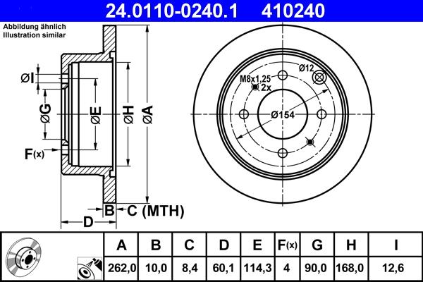 ATE 24.0110-0240.1 - Disc frana aaoparts.ro