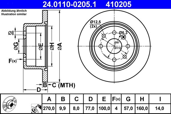 ATE 24.0110-0205.1 - Disc frana aaoparts.ro