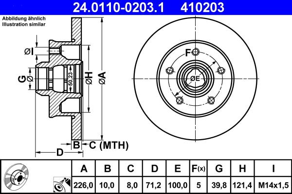 ATE 24.0110-0203.1 - Disc frana aaoparts.ro
