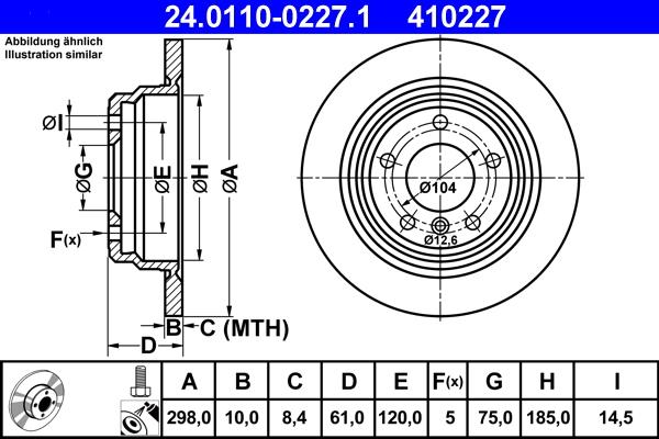 ATE 24.0110-0227.1 - Disc frana aaoparts.ro