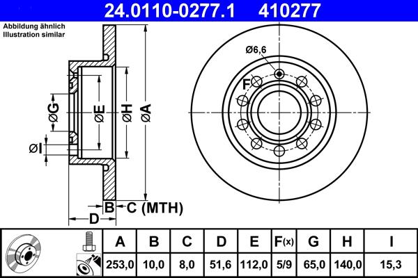 ATE 24.0110-0277.1 - Disc frana aaoparts.ro