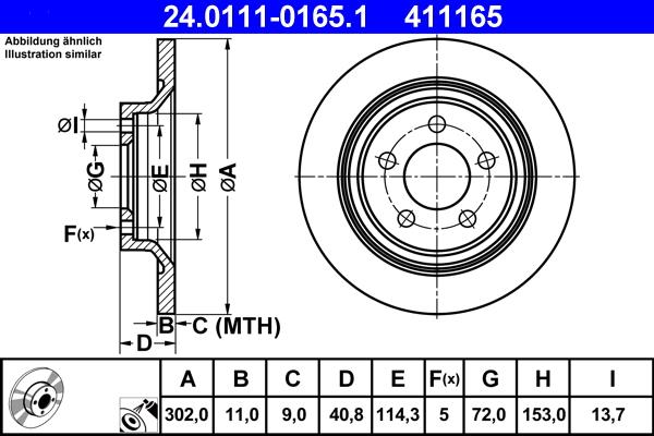 ATE 24.0111-0165.1 - Disc frana aaoparts.ro