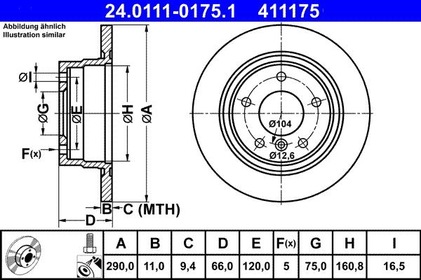 ATE 24.0111-0175.1 - Disc frana aaoparts.ro